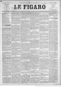 Un ancienne édition du figaro datant de 1884